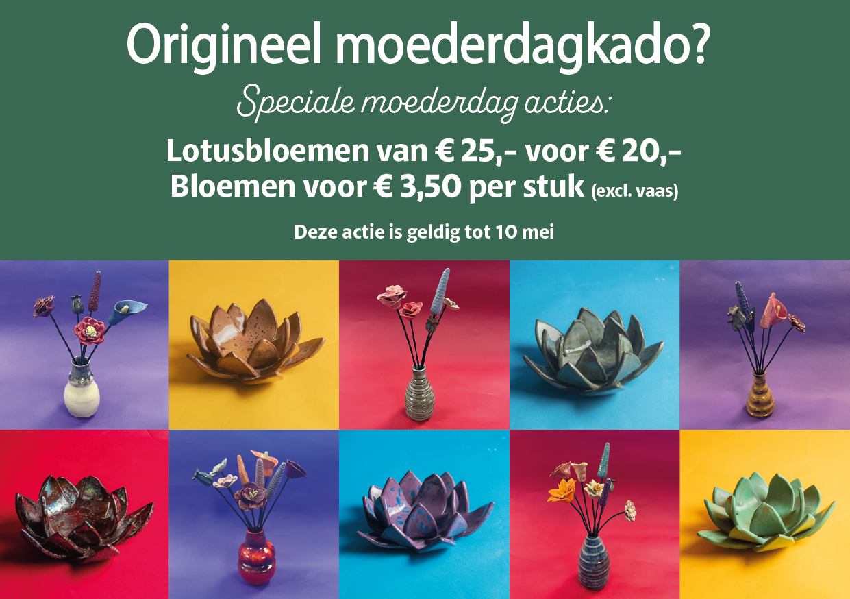 Moederdag actie, bloemen en lotusbloemen. Arnhem